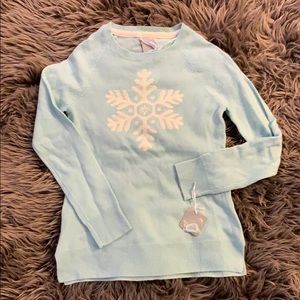 NWT Tahari Girls Blue Cashmere sweater 10/12